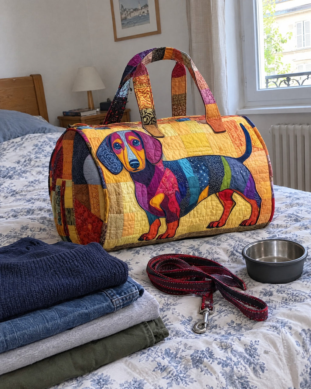Sac de voyage - Teckel multicolore