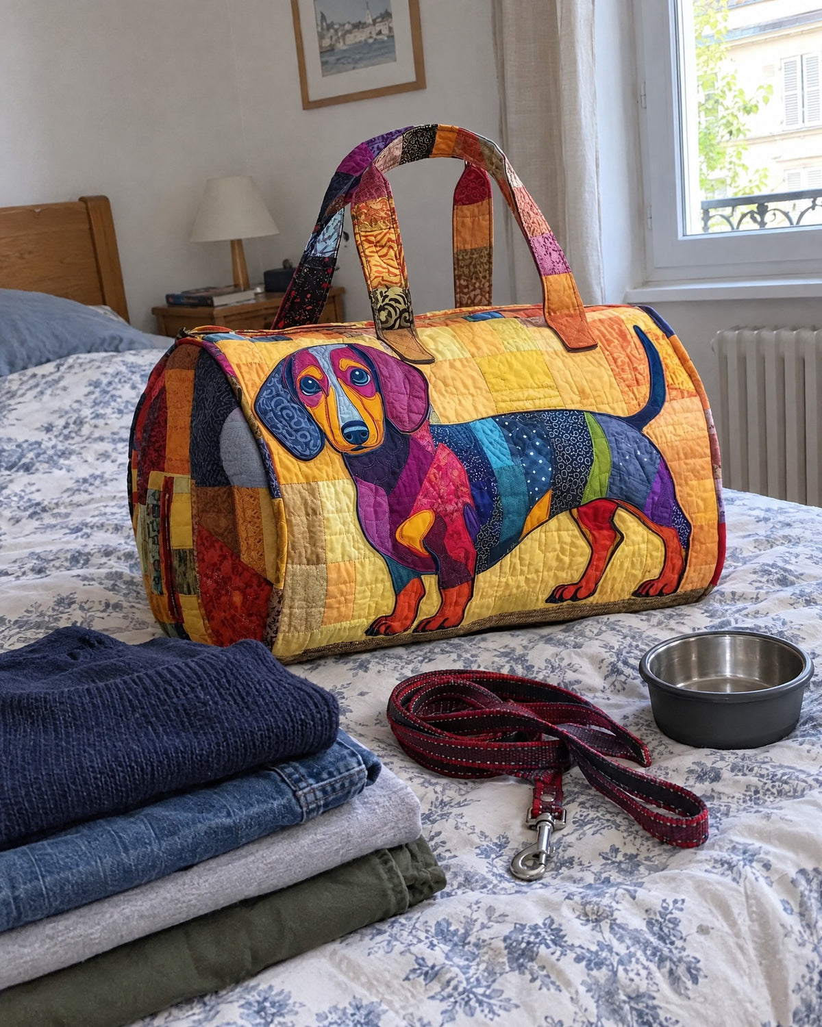 Sac de voyage - Teckel multicolore