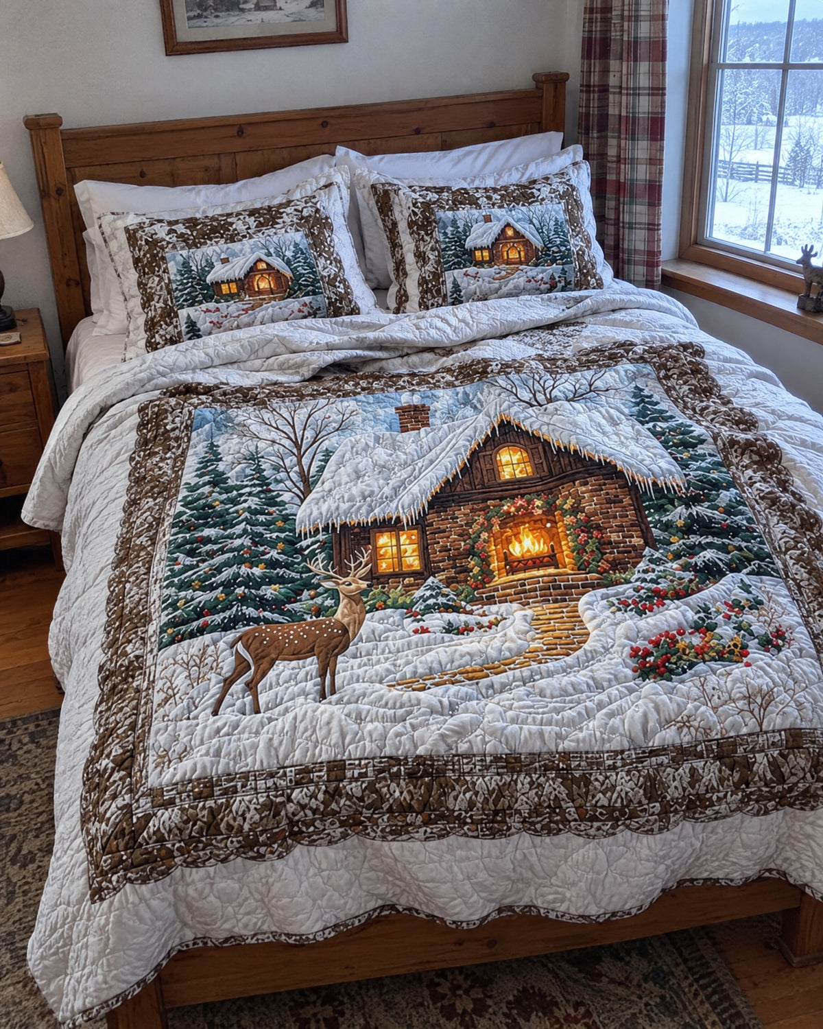 Parure de lit - Cabane enneigée