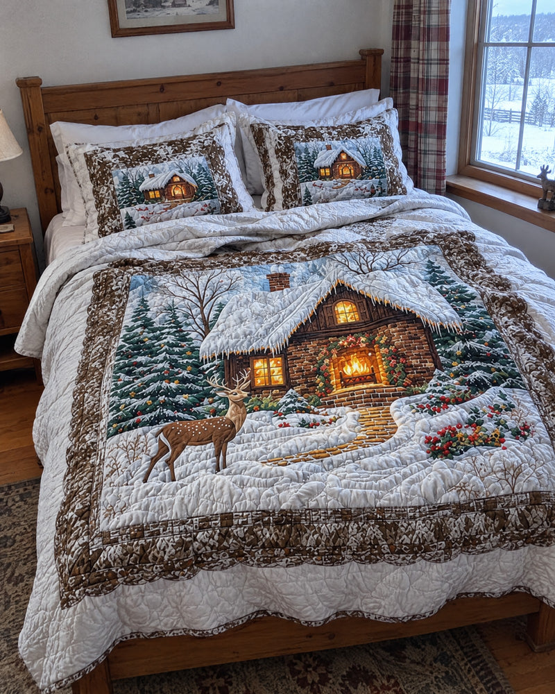 Parure de lit - Cabane enneigée