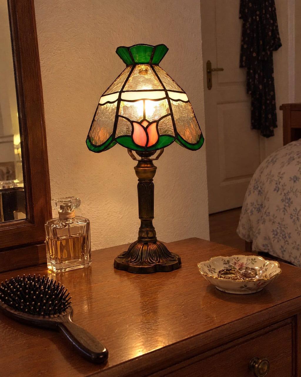 Lampe de table - Rose mystérieuse