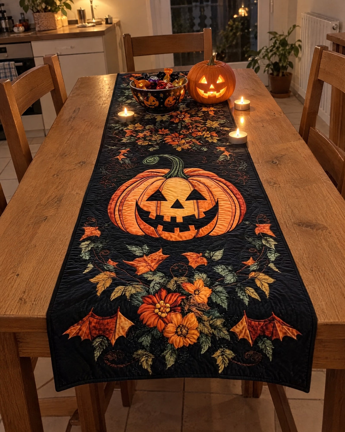 Chemin de table - Joie d’Halloween