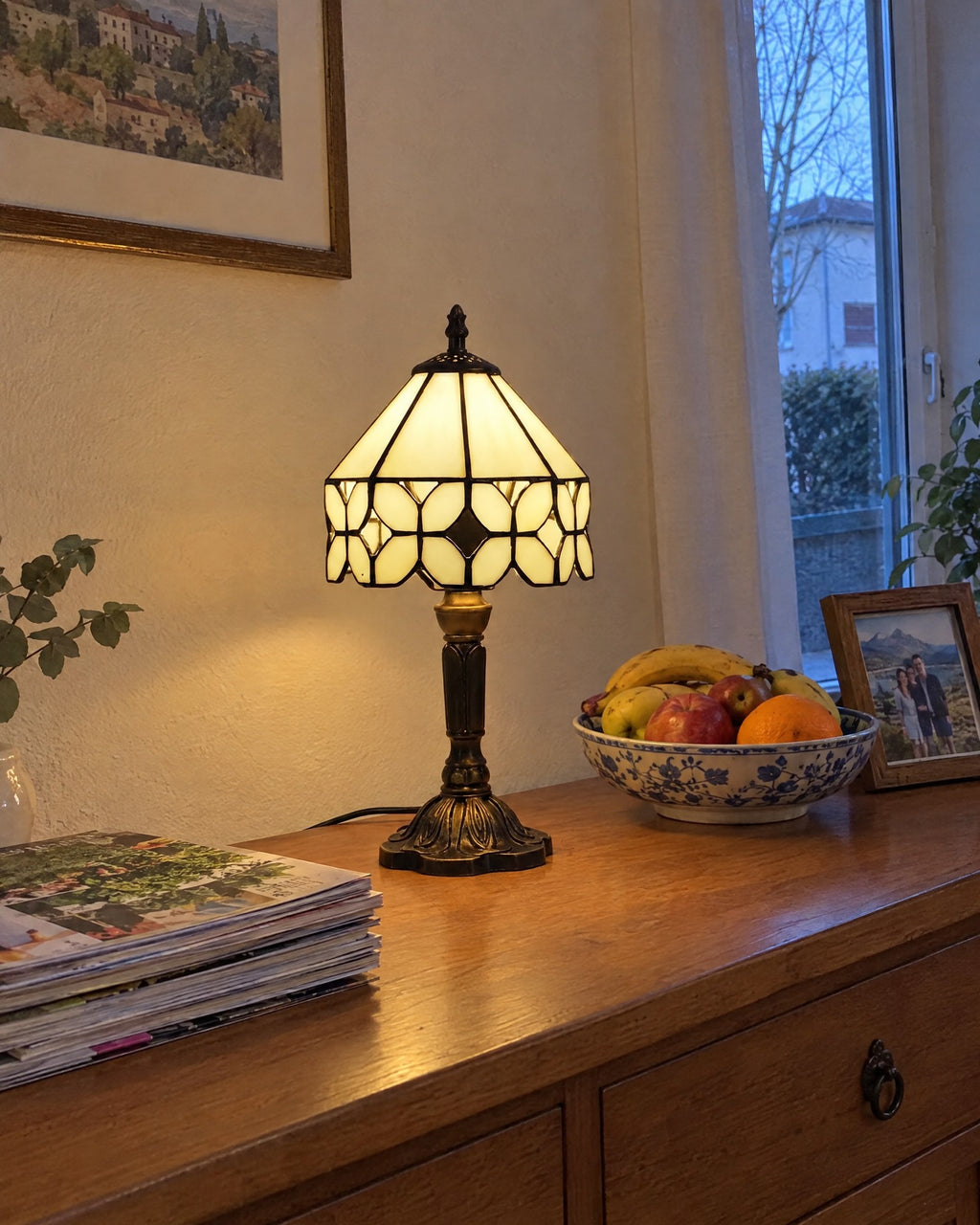 Lampe de table - Treillis doré