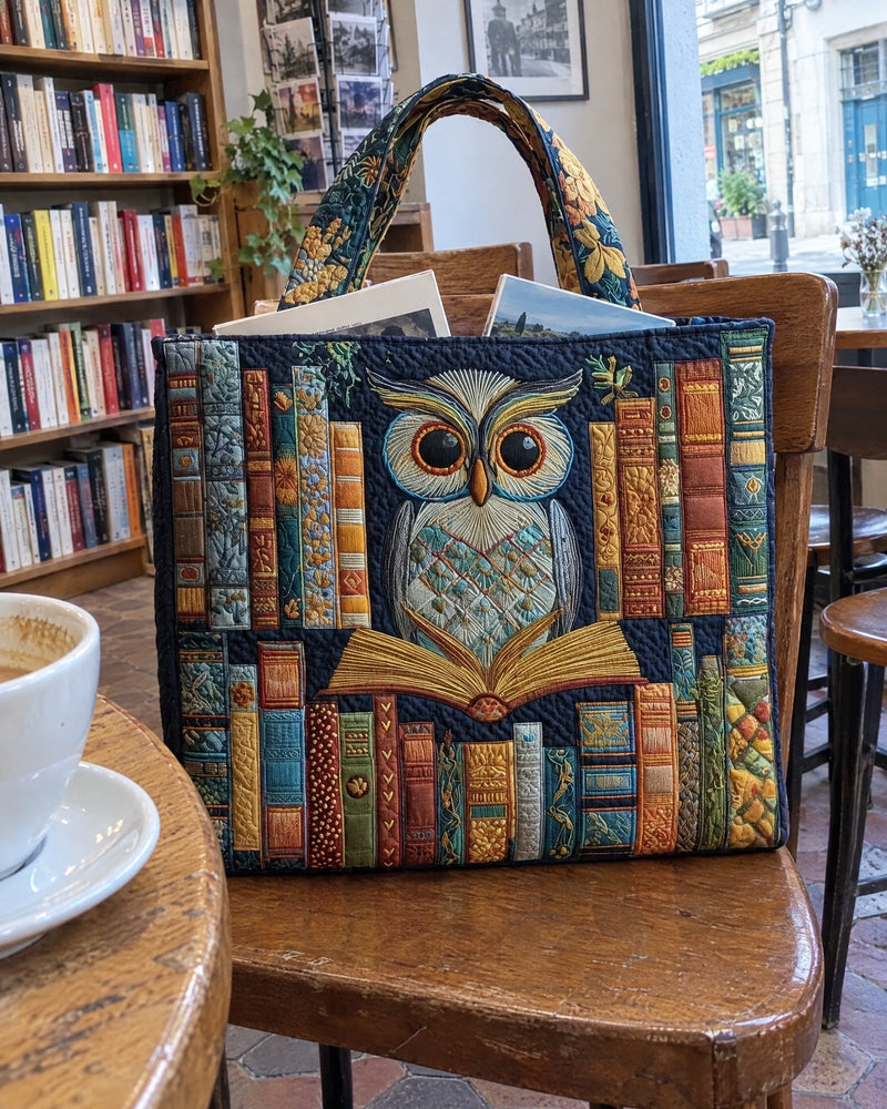 Sac artisanal - Hibou et livres