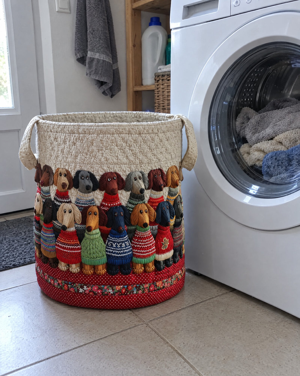 Panier à linge - Défilé de teckels
