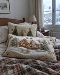Housse de coussin - Chalet sous la neige