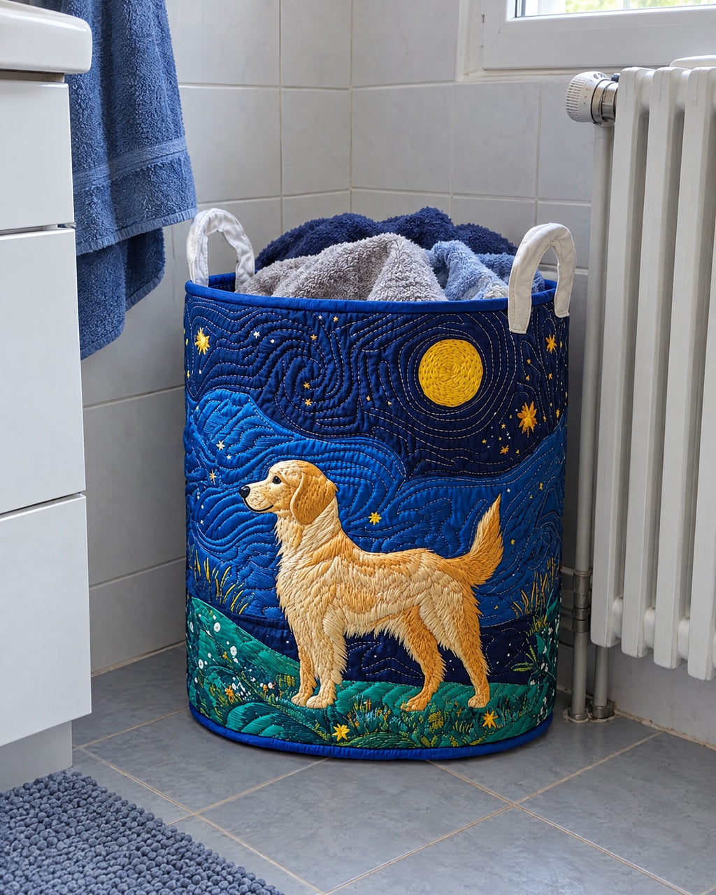 Panier à linge - Charme du chien doré