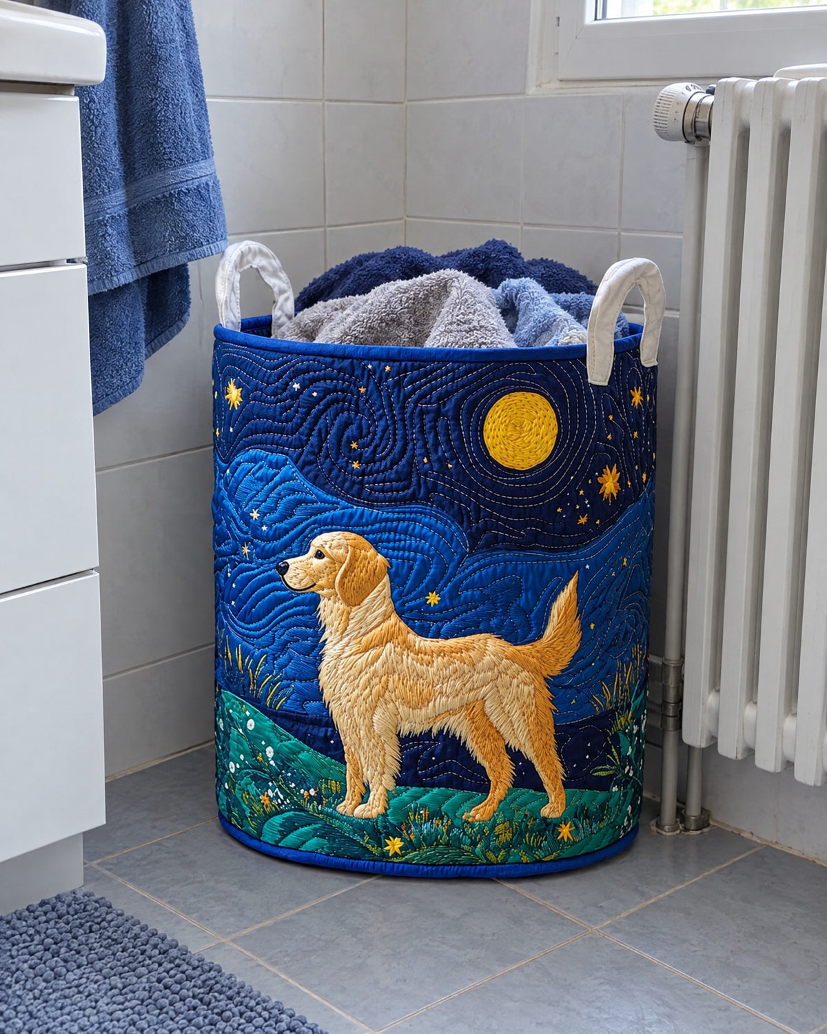 Panier à linge - Charme du chien doré