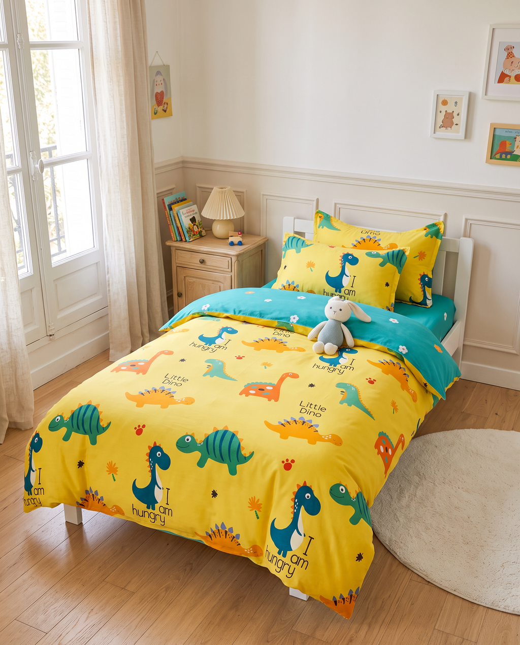 Housse de couette enfant - Petits dinosaures