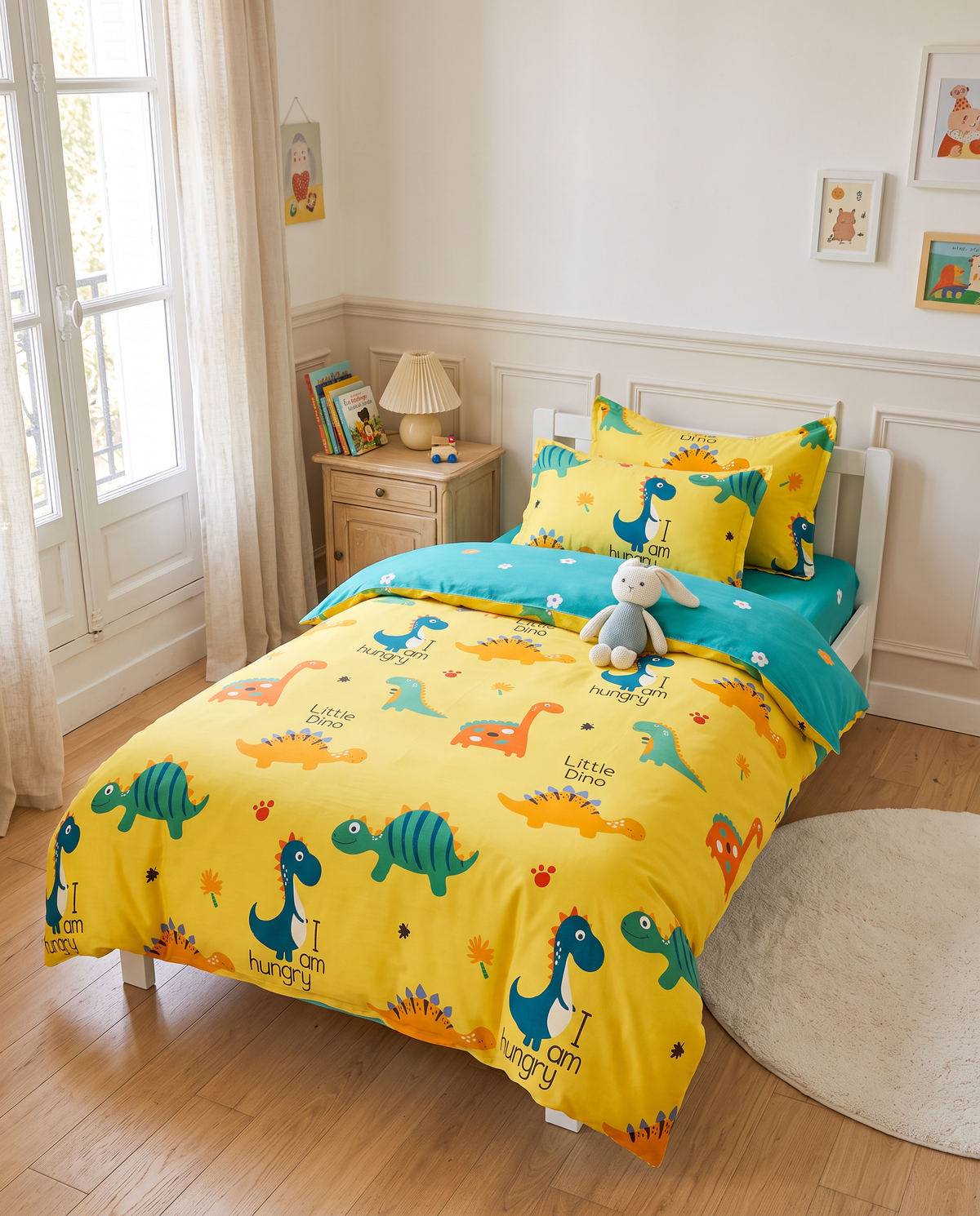 Housse de couette enfant - Petits dinosaures