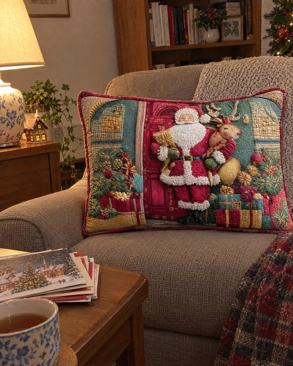 Housse de coussin - Motif du Père Noël