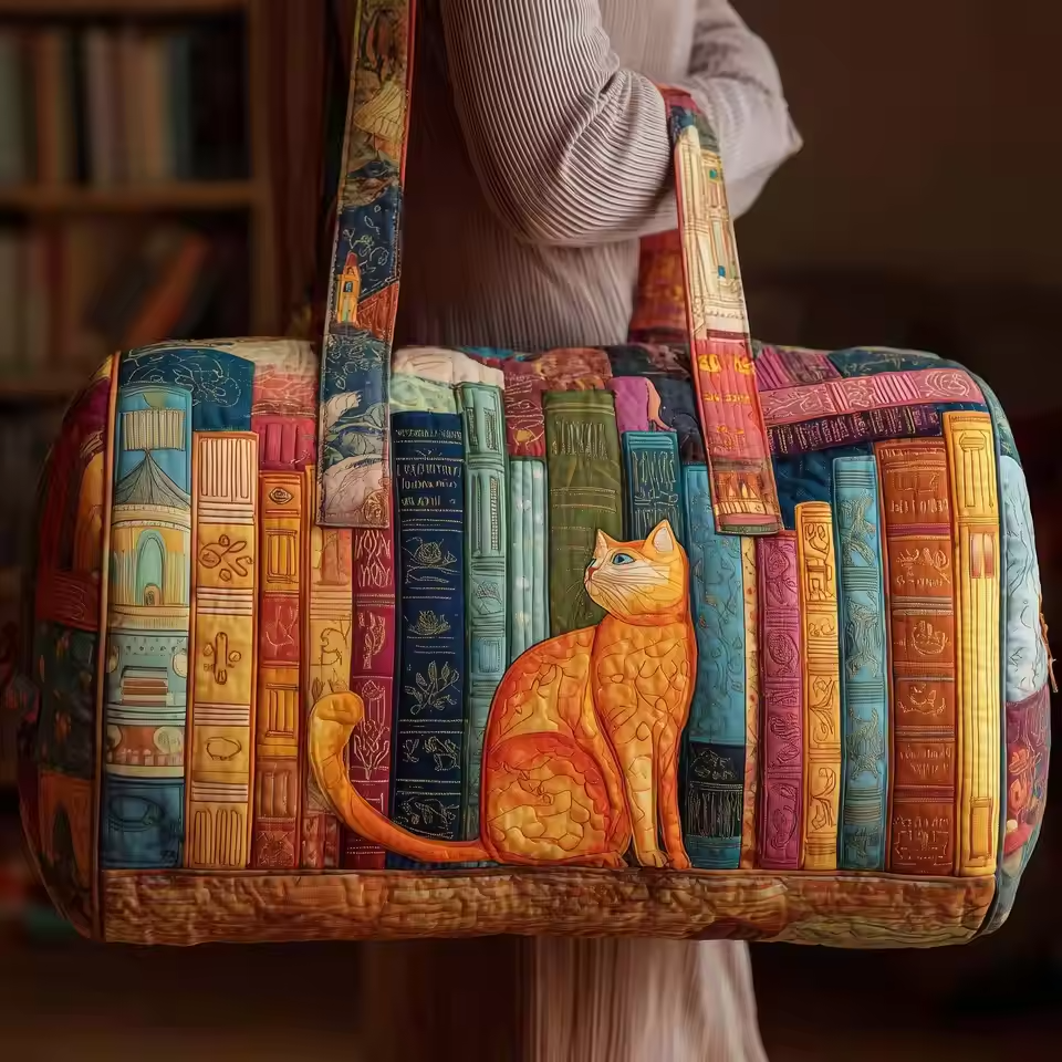 Sac de voyage - Chat parmi les livres