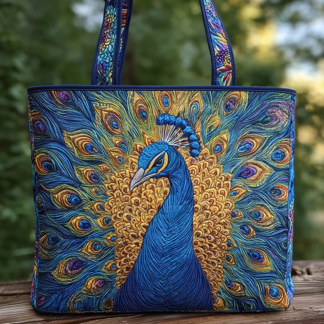 Sac artisanal - Paon bleu