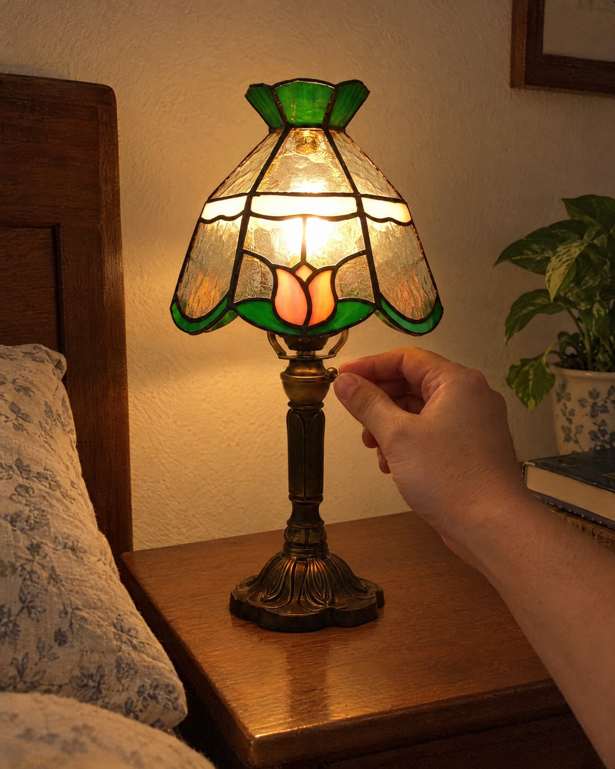 Lampe de table - Rose mystérieuse