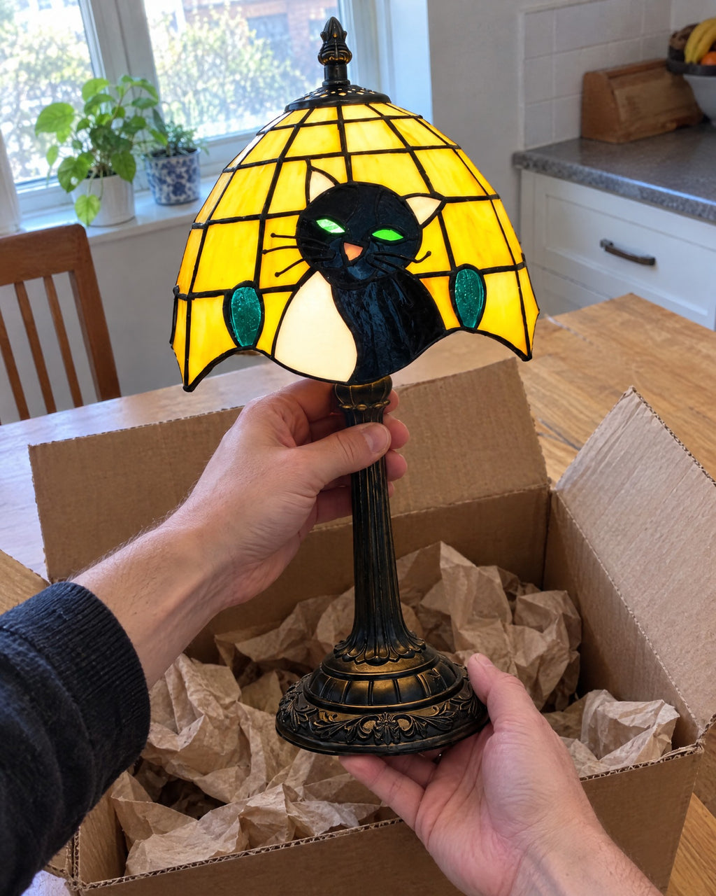 Lampe de table - Yeux verts