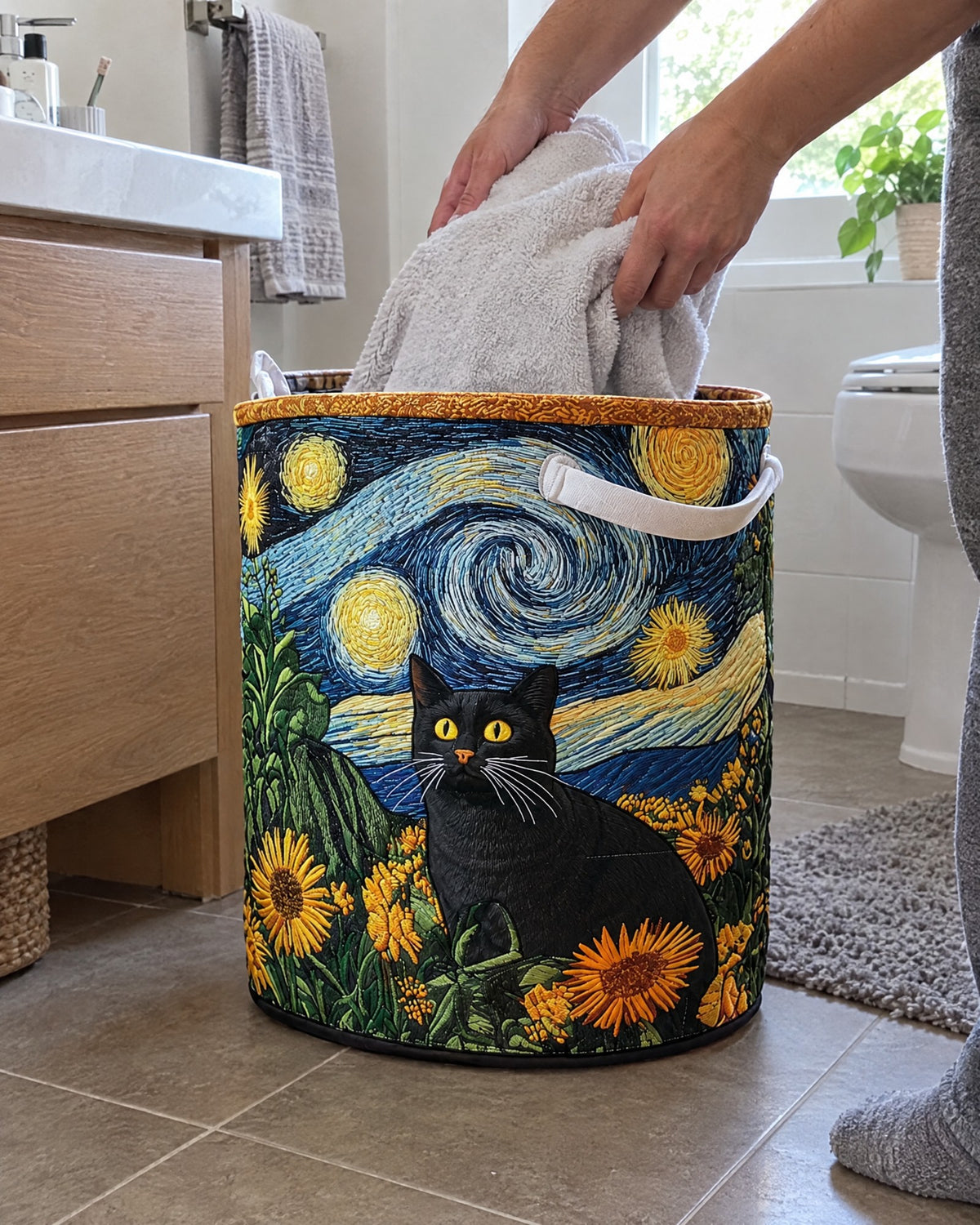 Panier à linge - Chat malicieux