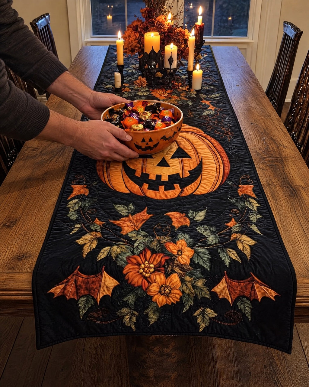 Chemin de table - Joie d’Halloween