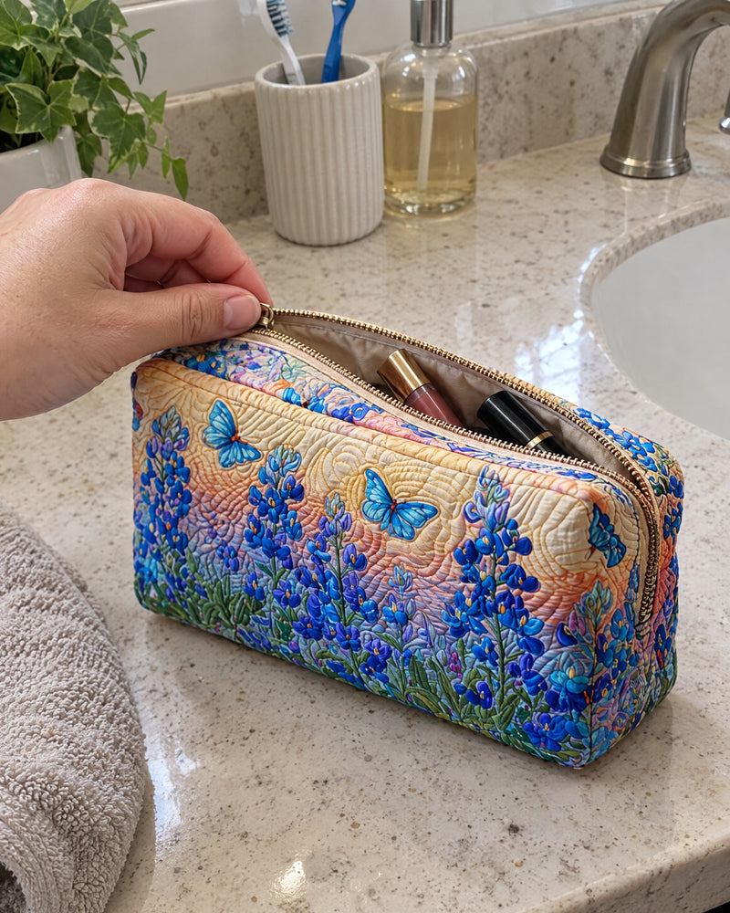 Trousse de maquillage - Papillon bleu