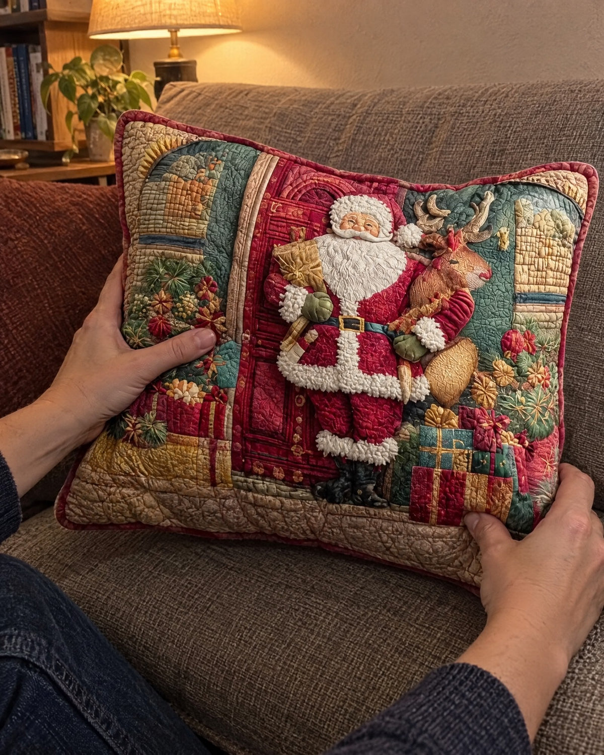 Housse de coussin - Motif du Père Noël