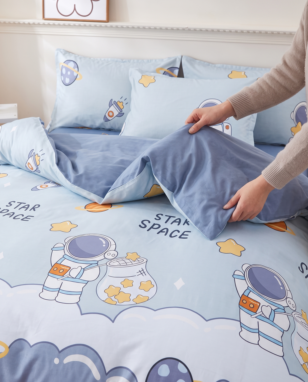 Housse de couette enfant - Astronautes