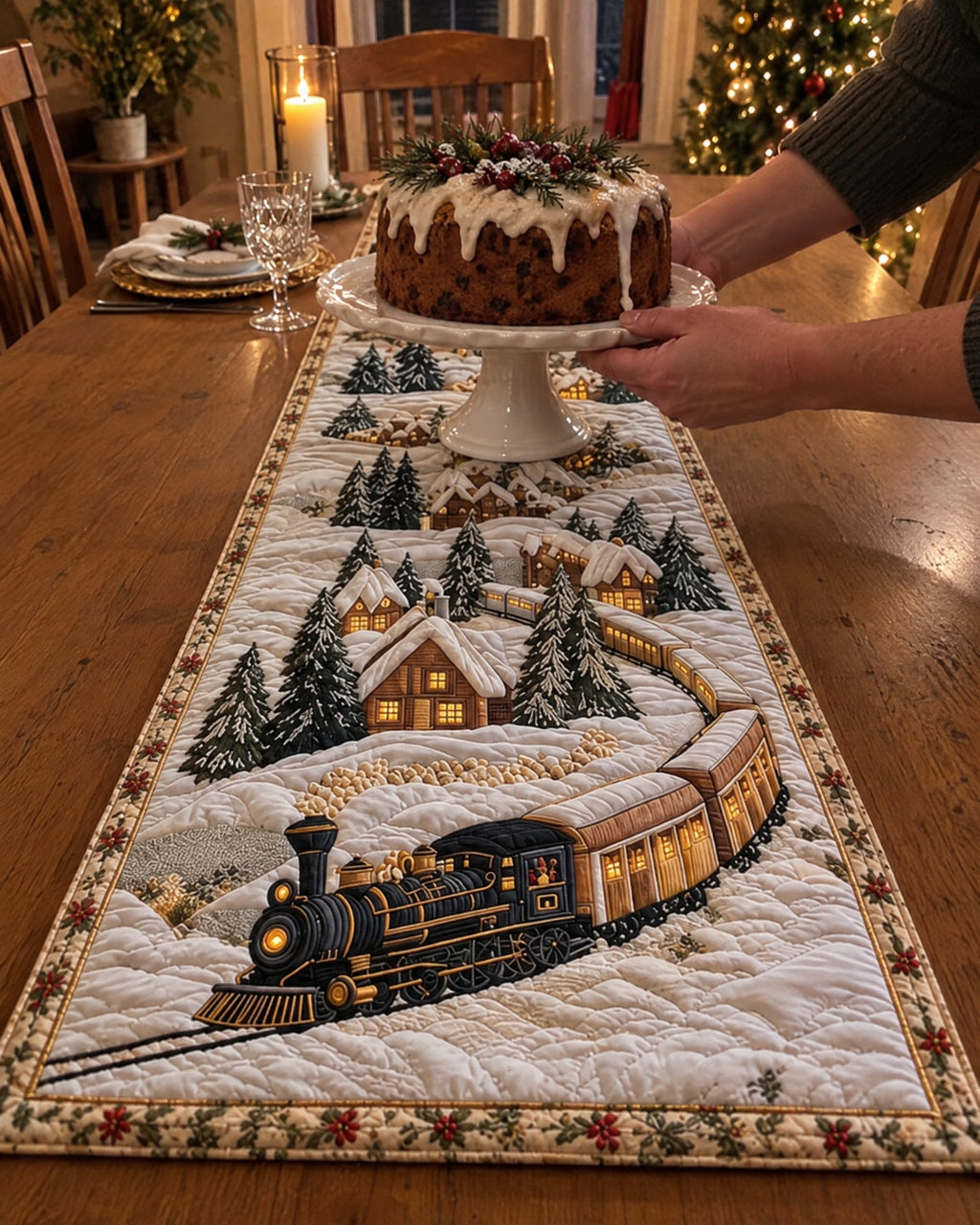 Chemin de table - Givre