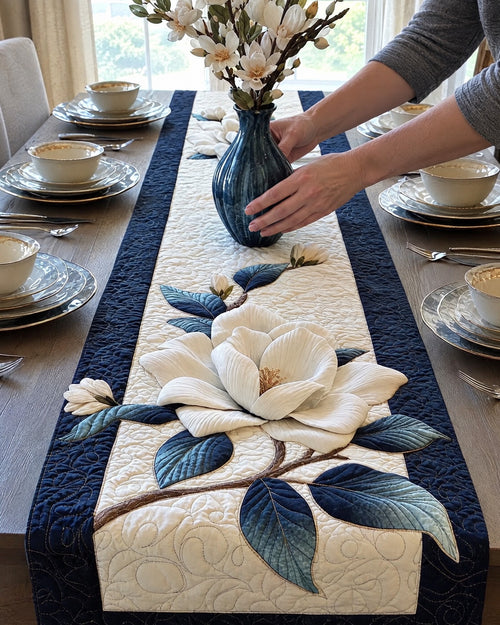 Chemin de table - Magnolia paisible