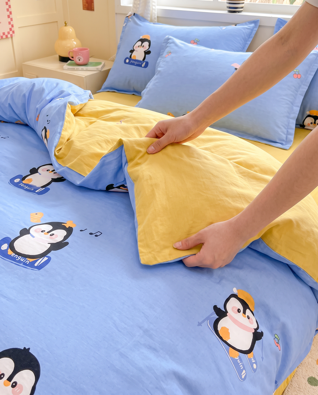Housse de couette enfant - Pingouins