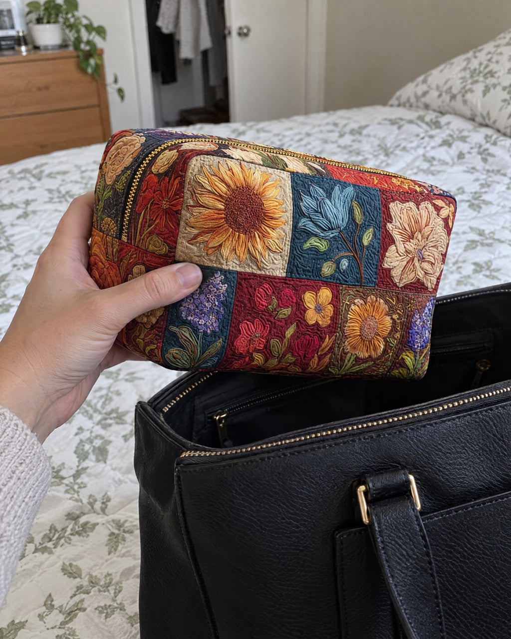 Trousse de maquillage - Motif floral