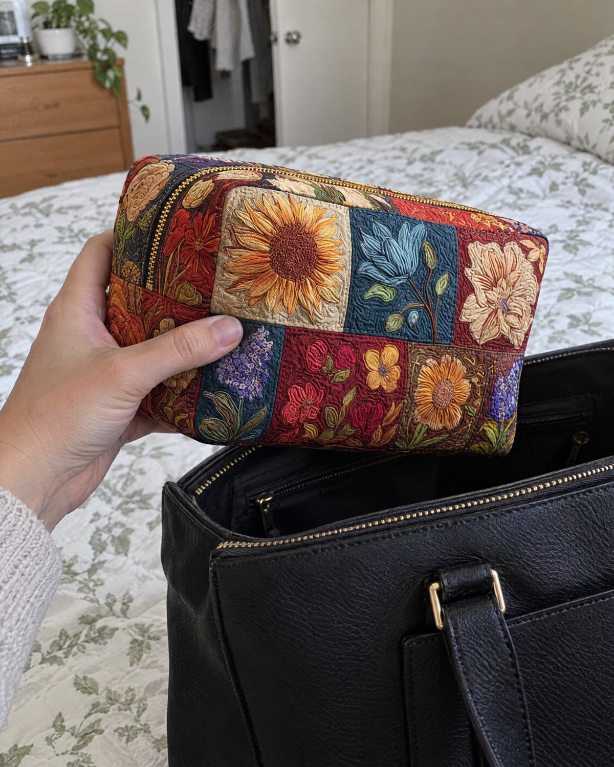 Trousse de maquillage - Motif floral