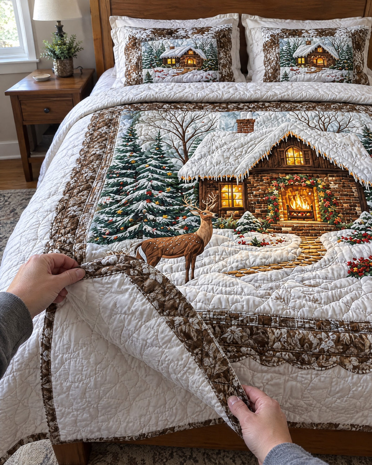 Parure de lit - Cabane enneigée