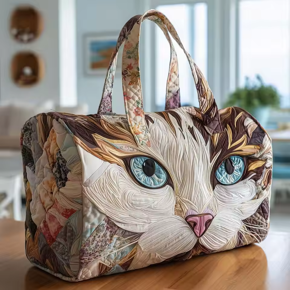 Sac de voyage - Petite chatte aux yeux bleus