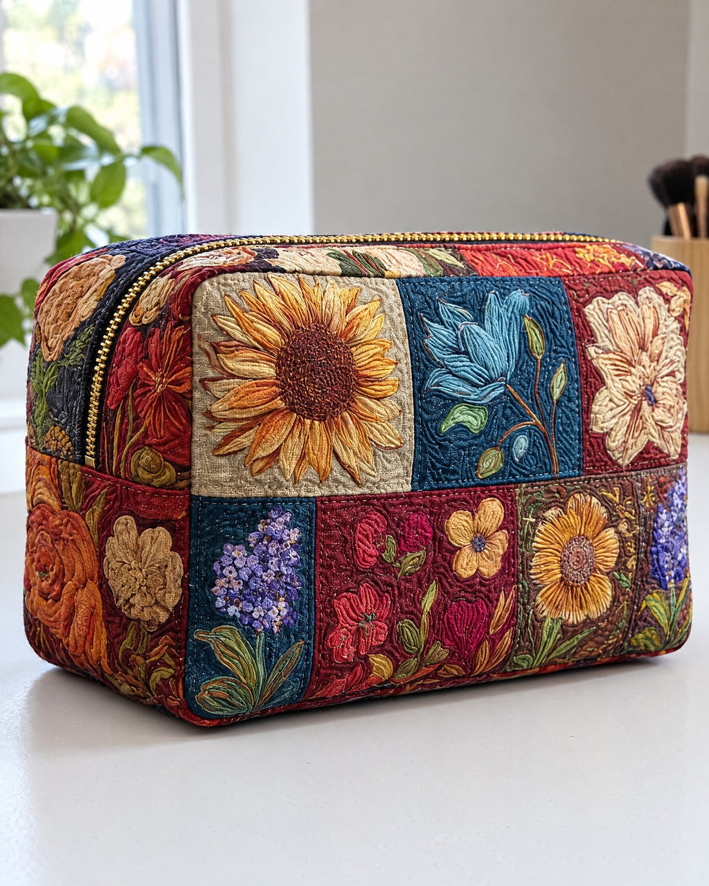 Trousse de maquillage - Motif floral