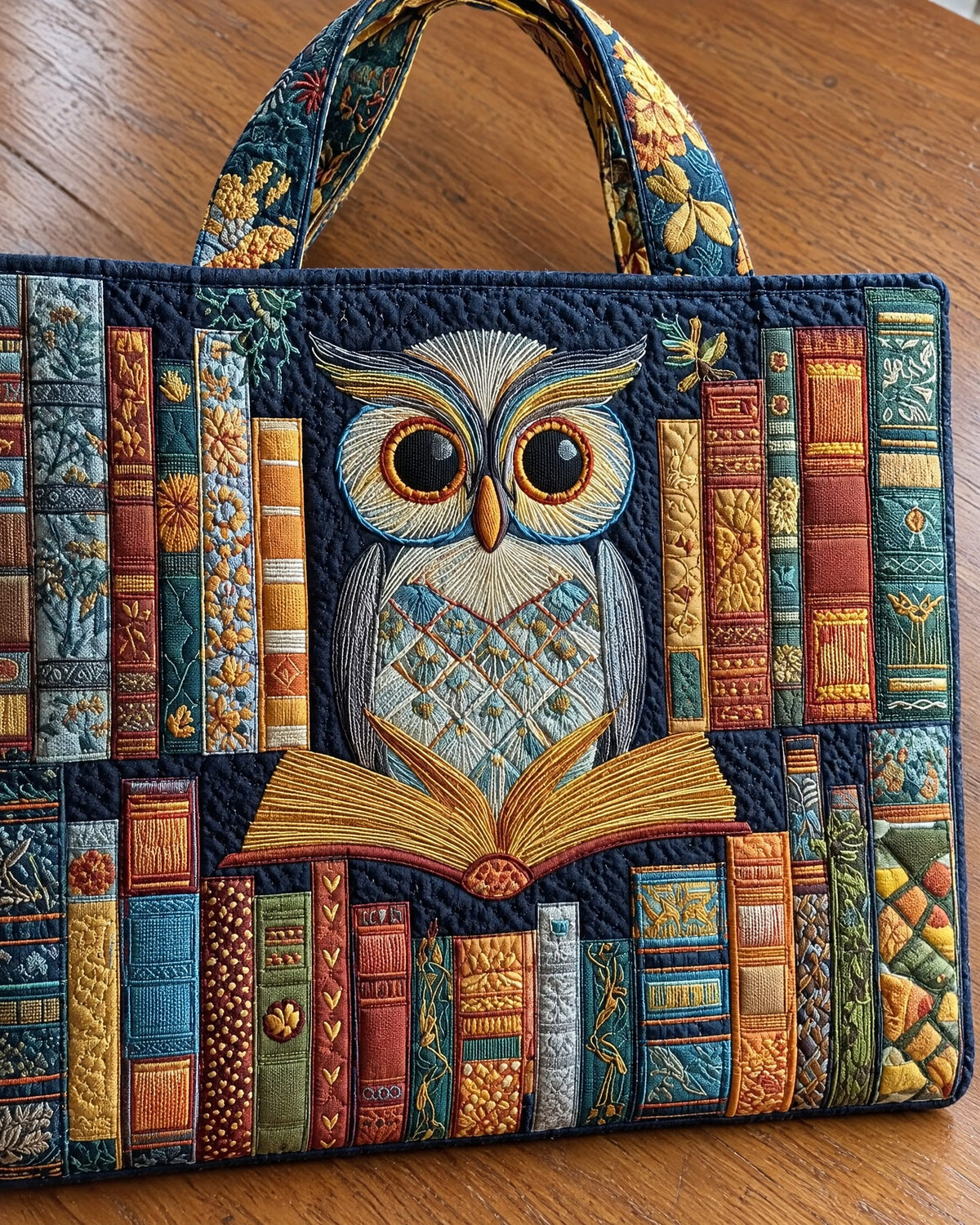 Sac artisanal - Hibou et livres