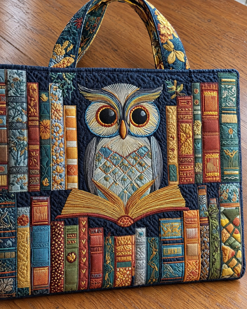 Sac artisanal - Hibou et livres