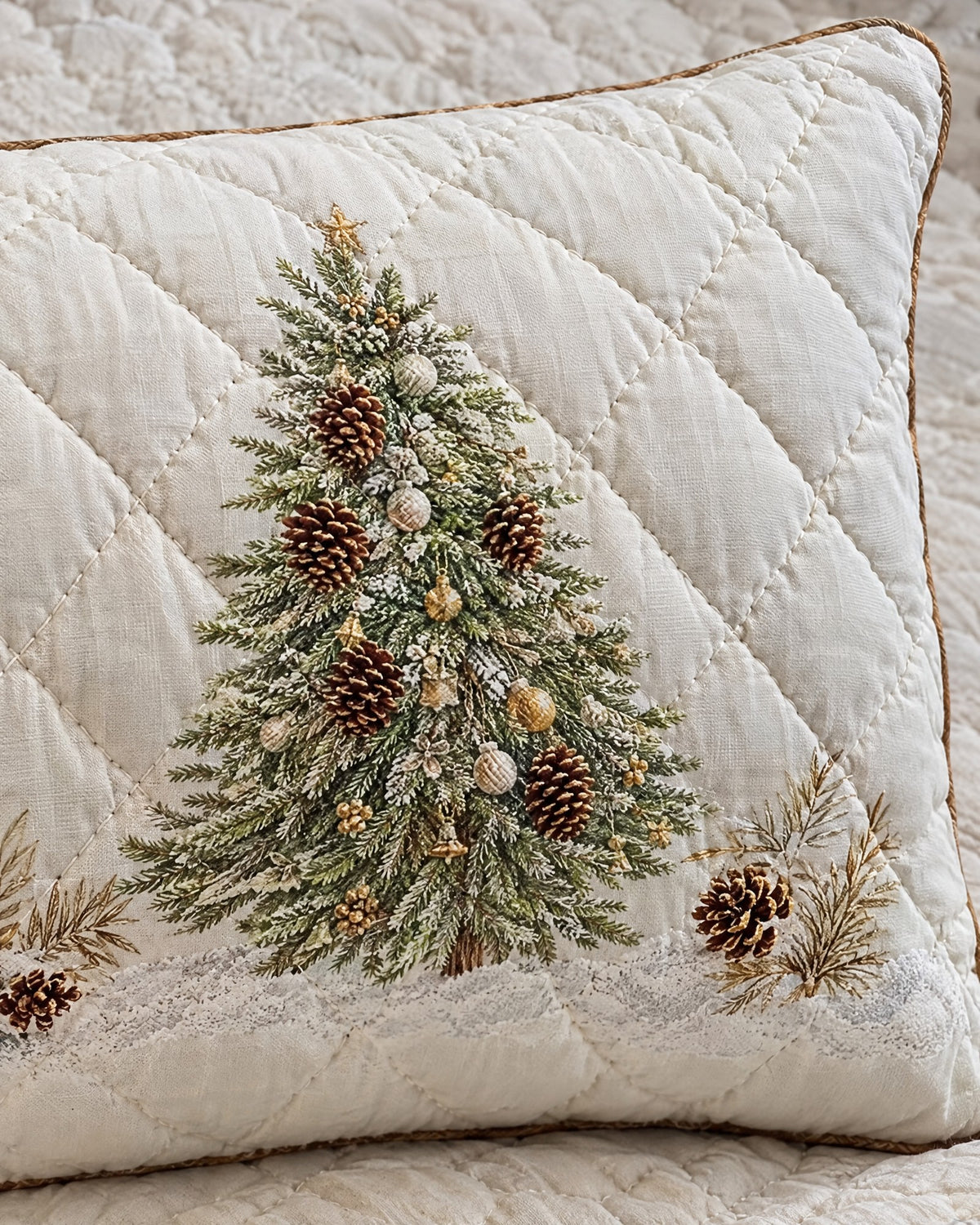 Housse de coussin - Refuge enneigé