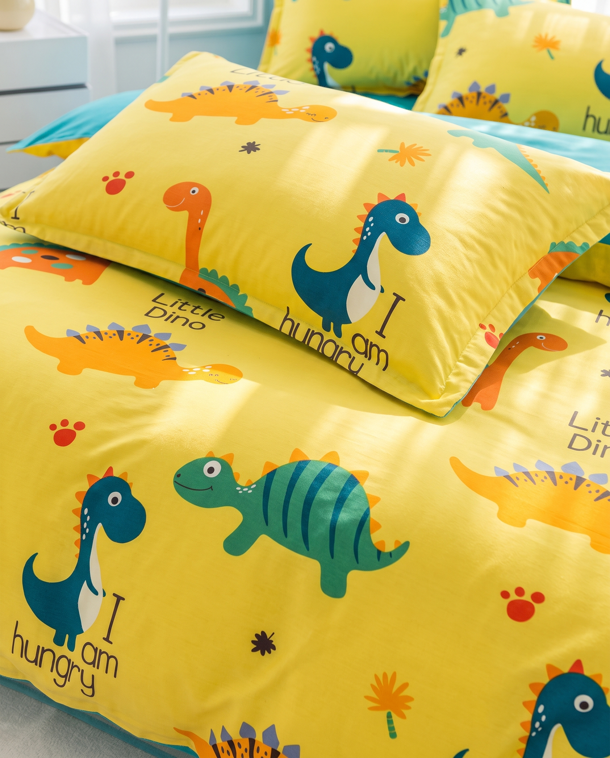 Housse de couette enfant - Petits dinosaures