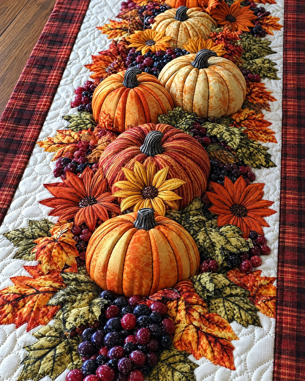 Chemin de table - Défilé de citrouilles
