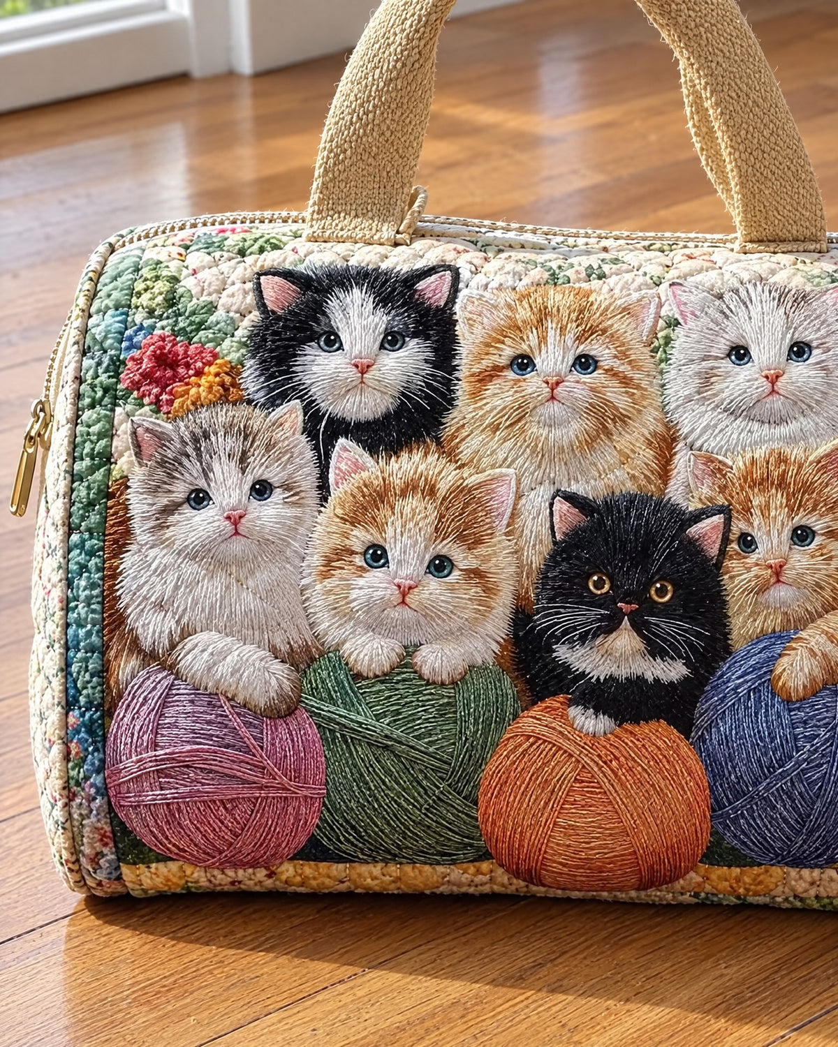 Sac de voyage - Chatons tricoteurs