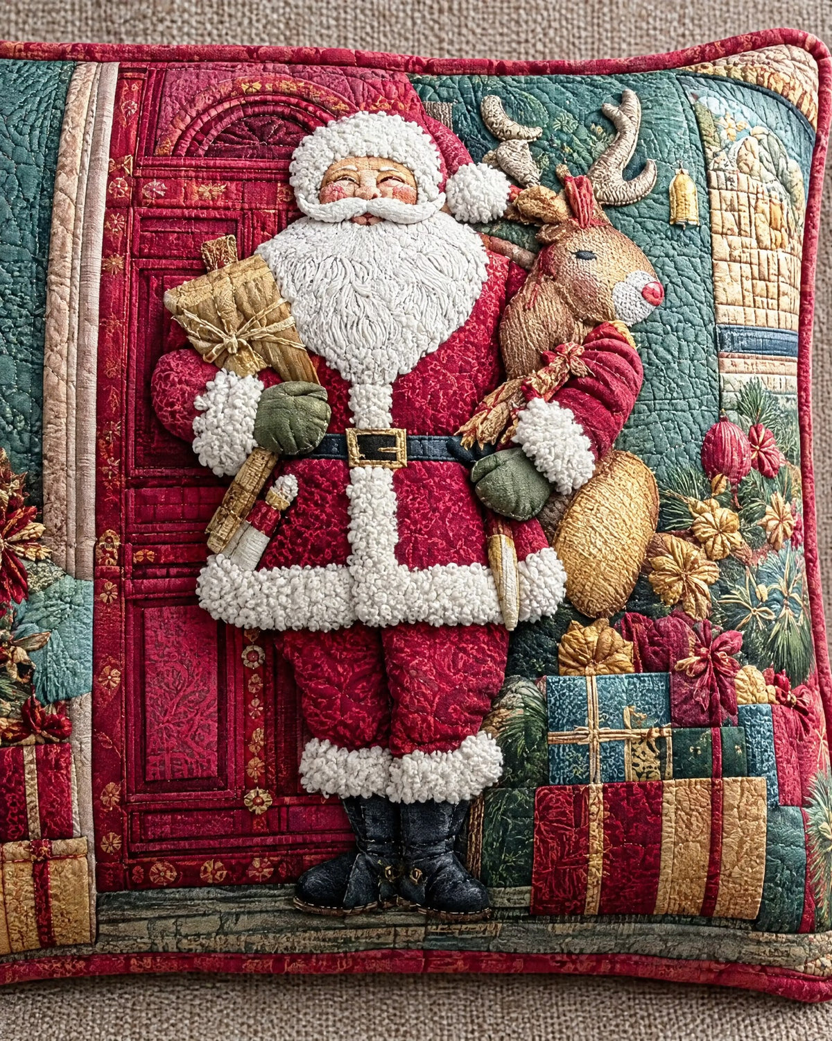 Housse de coussin - Motif du Père Noël