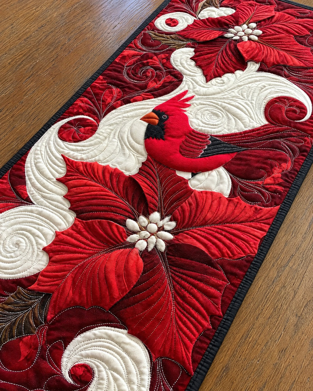 Chemin de table - Cardinal rouge