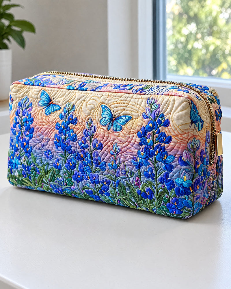 Trousse de maquillage - Papillon bleu