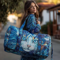 Sac de voyage - Chat bleu ciel