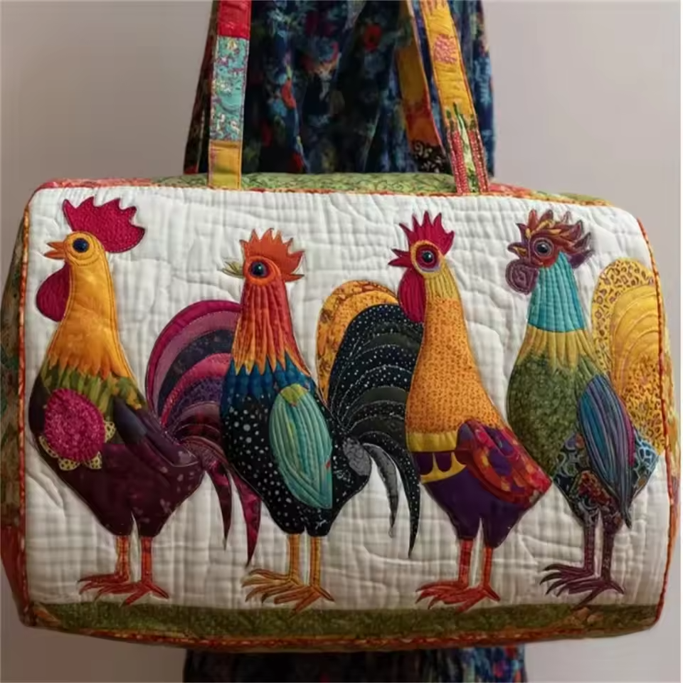 Sac de voyage - Coqs colorés