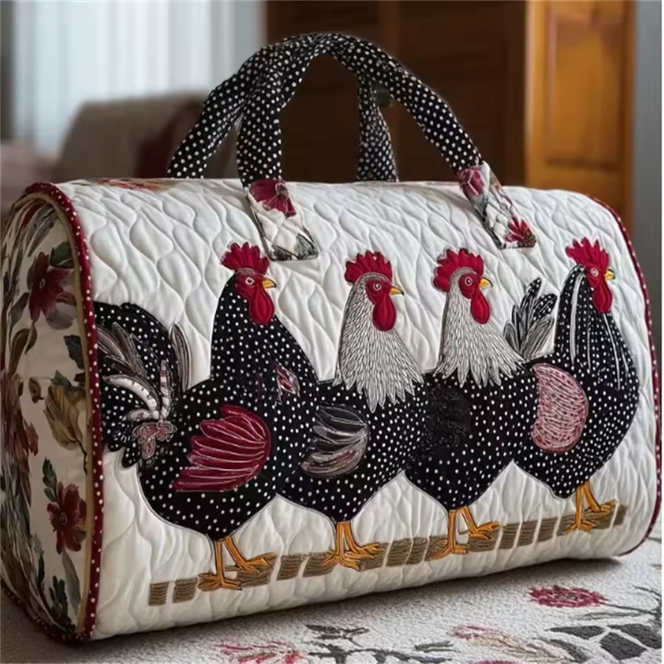Sac de voyage - Poules à pois