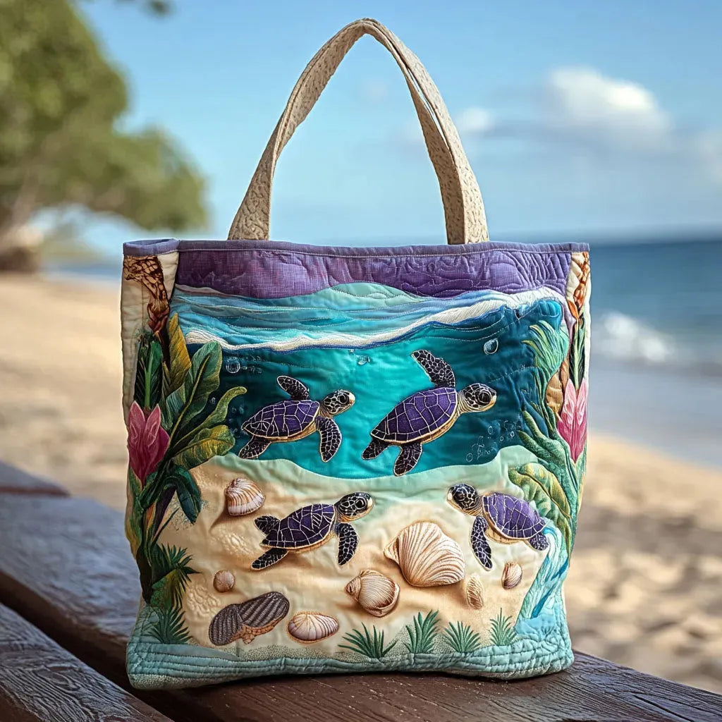 Sac artisanal - Tortues sur la plage