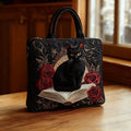 Sac artisanal - Chat noir parmi les roses