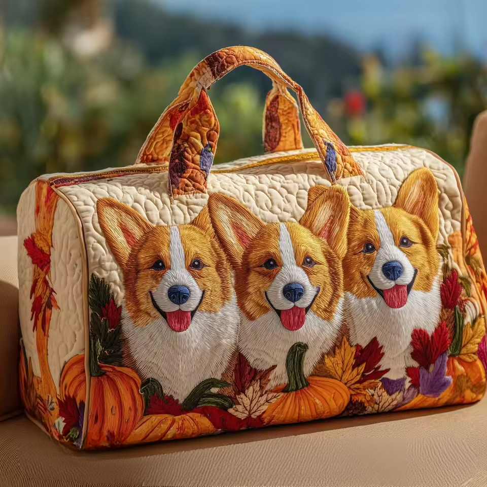 Sac de voyage - Corgis d’automne