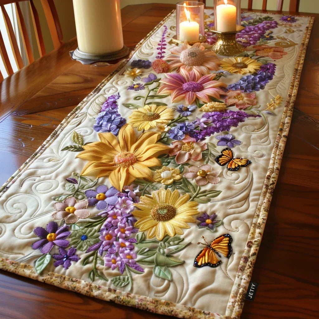 Chemin de table - Jardin de fleurs