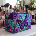 Trousse de maquillage - Papillon sur une fleur