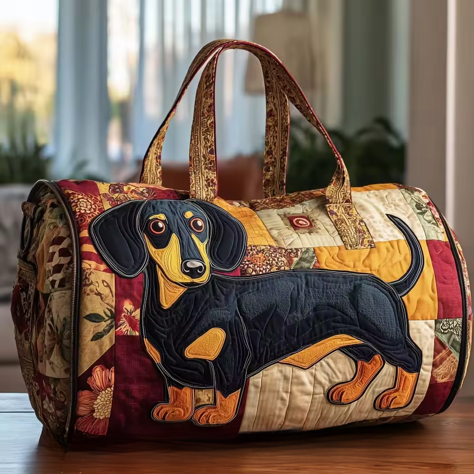 Sac de voyage - Teckel patchwork